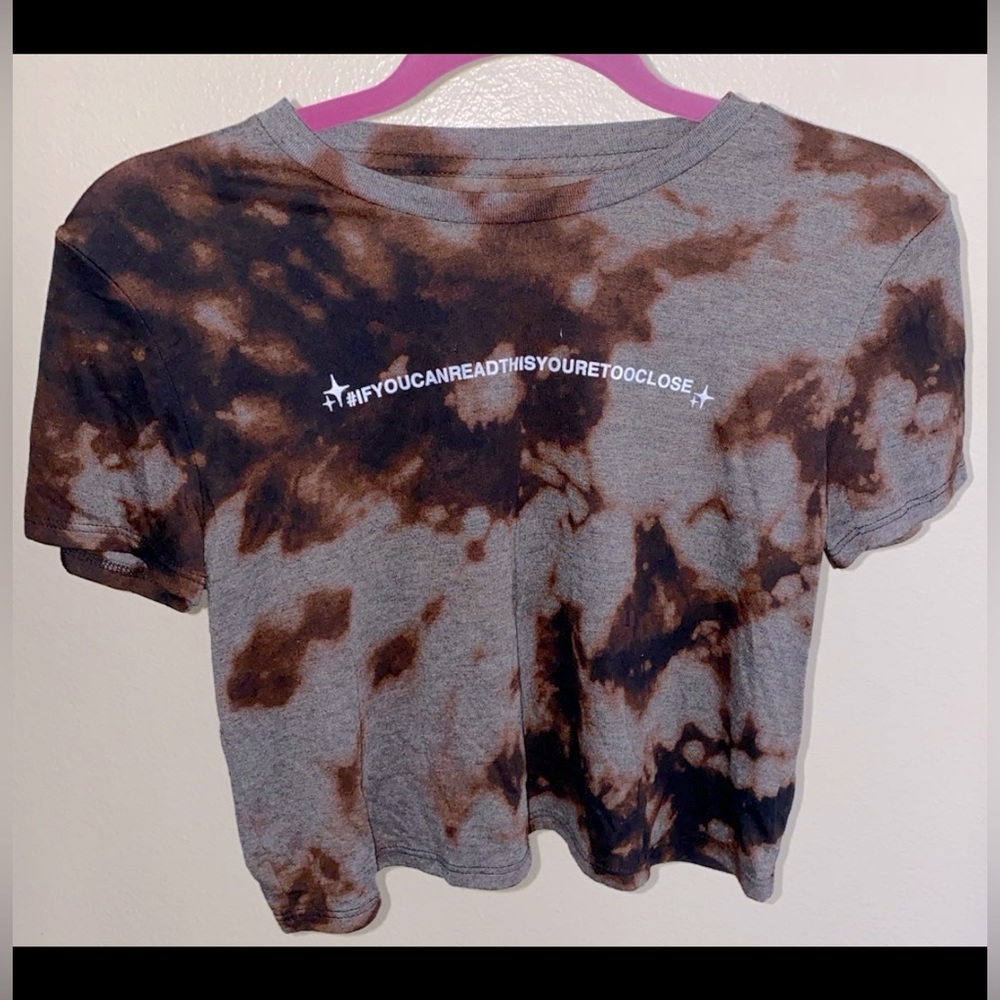 Trash People Clothing DON'T STAND SO CLOSE TO ME CROP Top T-shirt Tie Dye Small